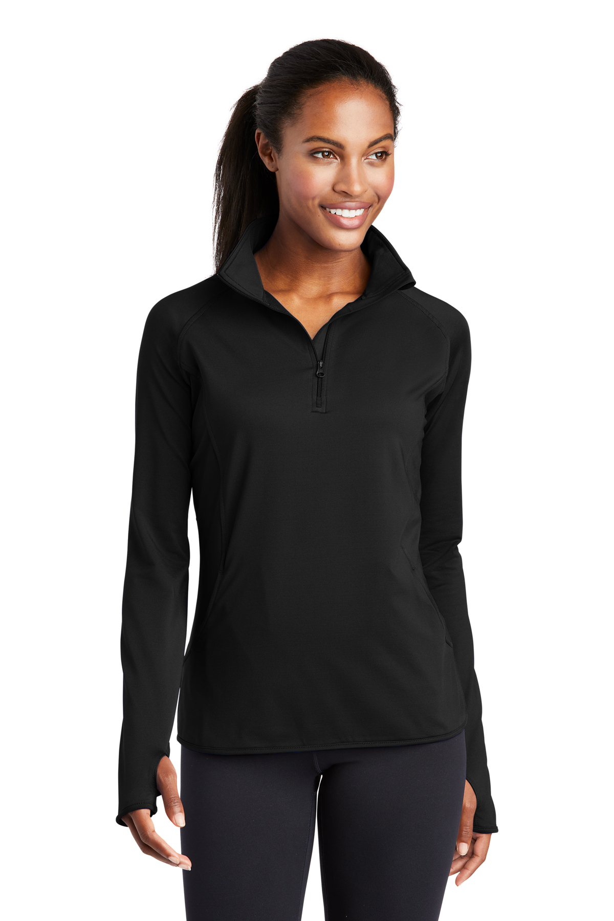 Sport-Tek Ladies Sport-Wick Stretch 1/4-Zip Pullover | Product | SanMar