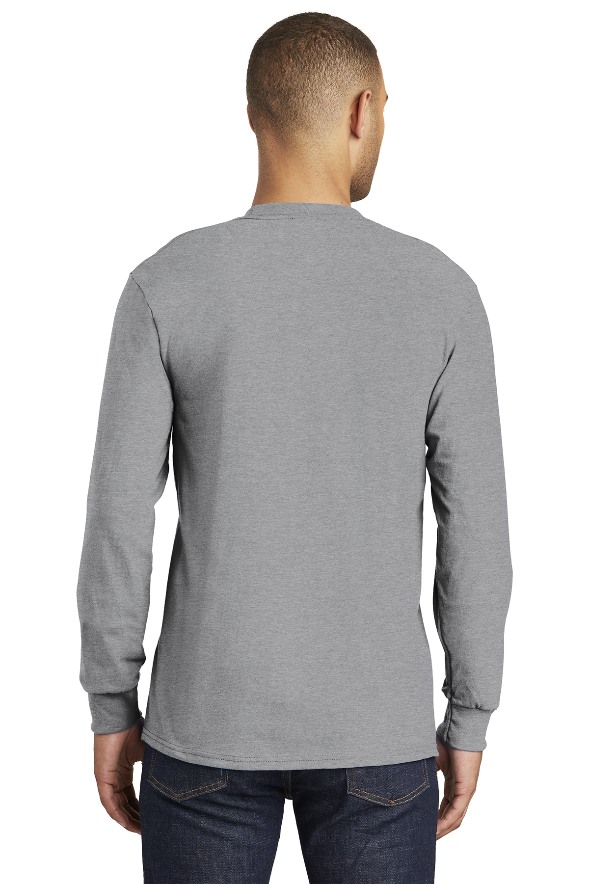 Download Port & Company® Long Sleeve Essential Pocket Tee | 6-6.1 ...