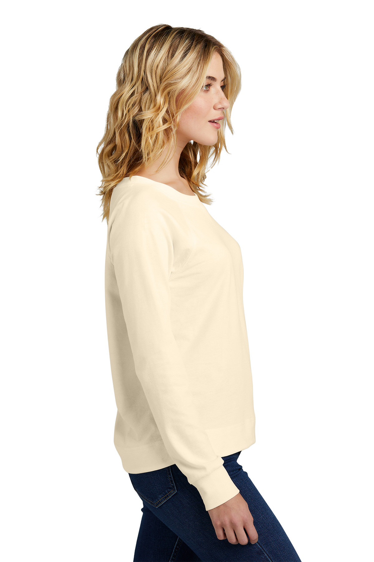 District women s featherweight french terry long sleeve crewneck