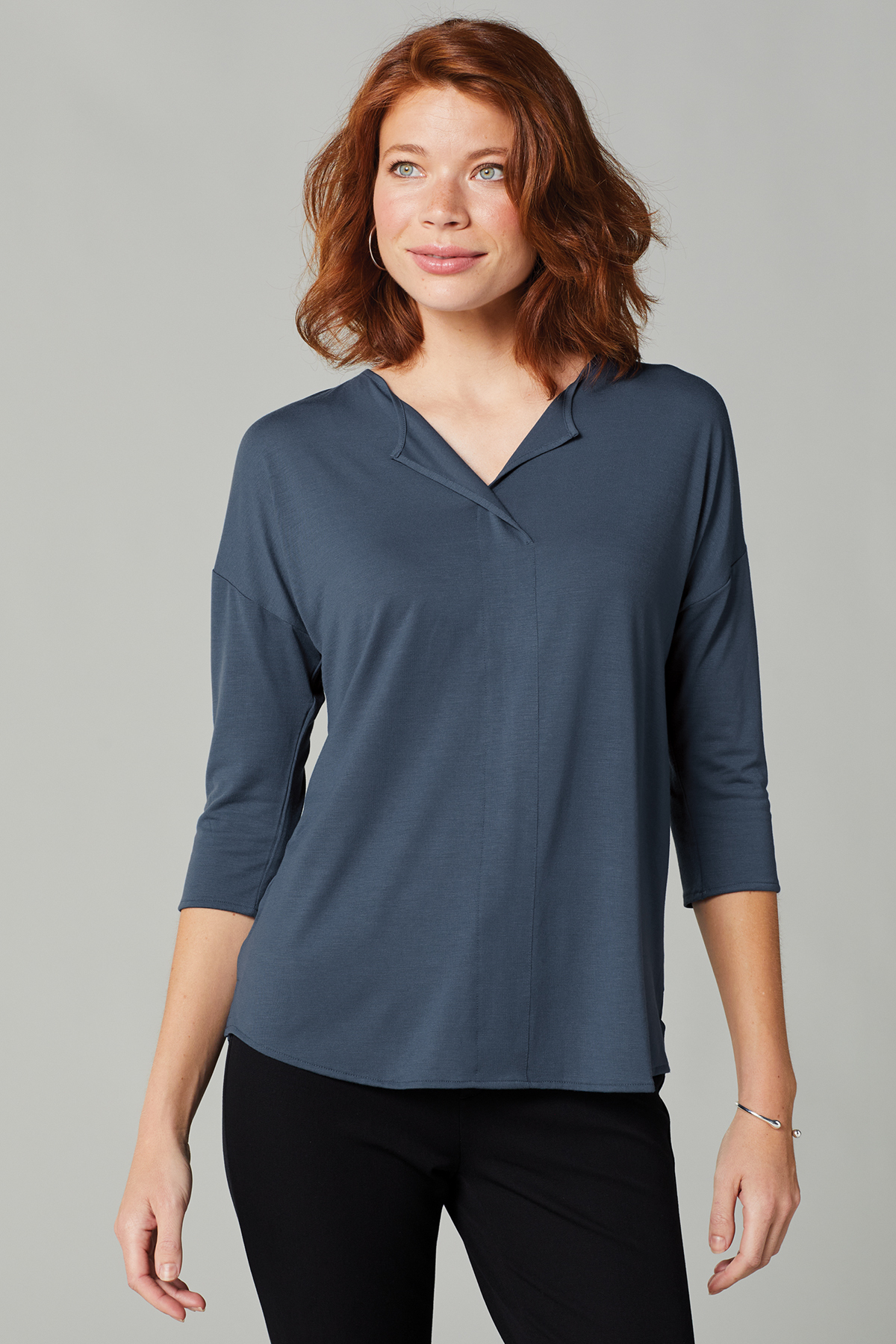 Port Authority<SUP>®</SUP> Ladies Concept 3/4-Sleeve Soft Split Neck Top, Product