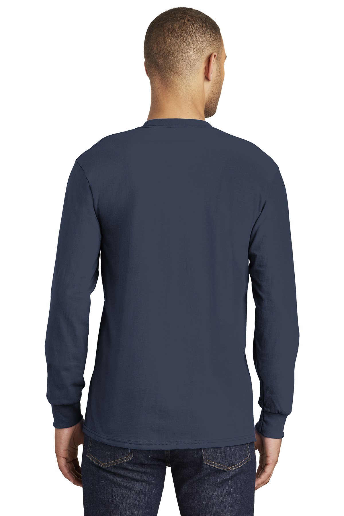 Port & Company Tall Long Sleeve Essential Pocket Tee | Product | Port ...
