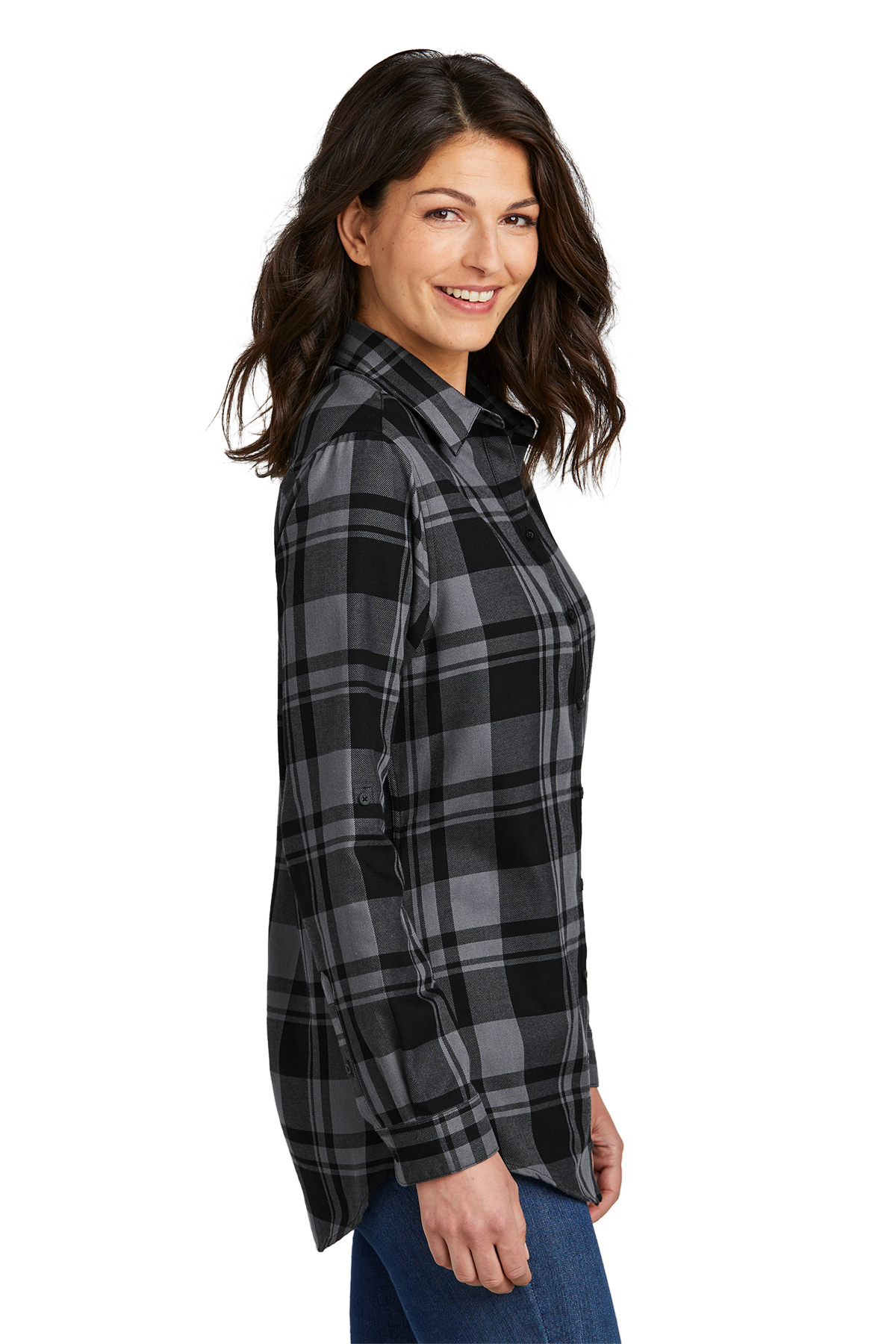 Port Authority Ladies Plaid Flannel Tunic | Product | Company Casuals