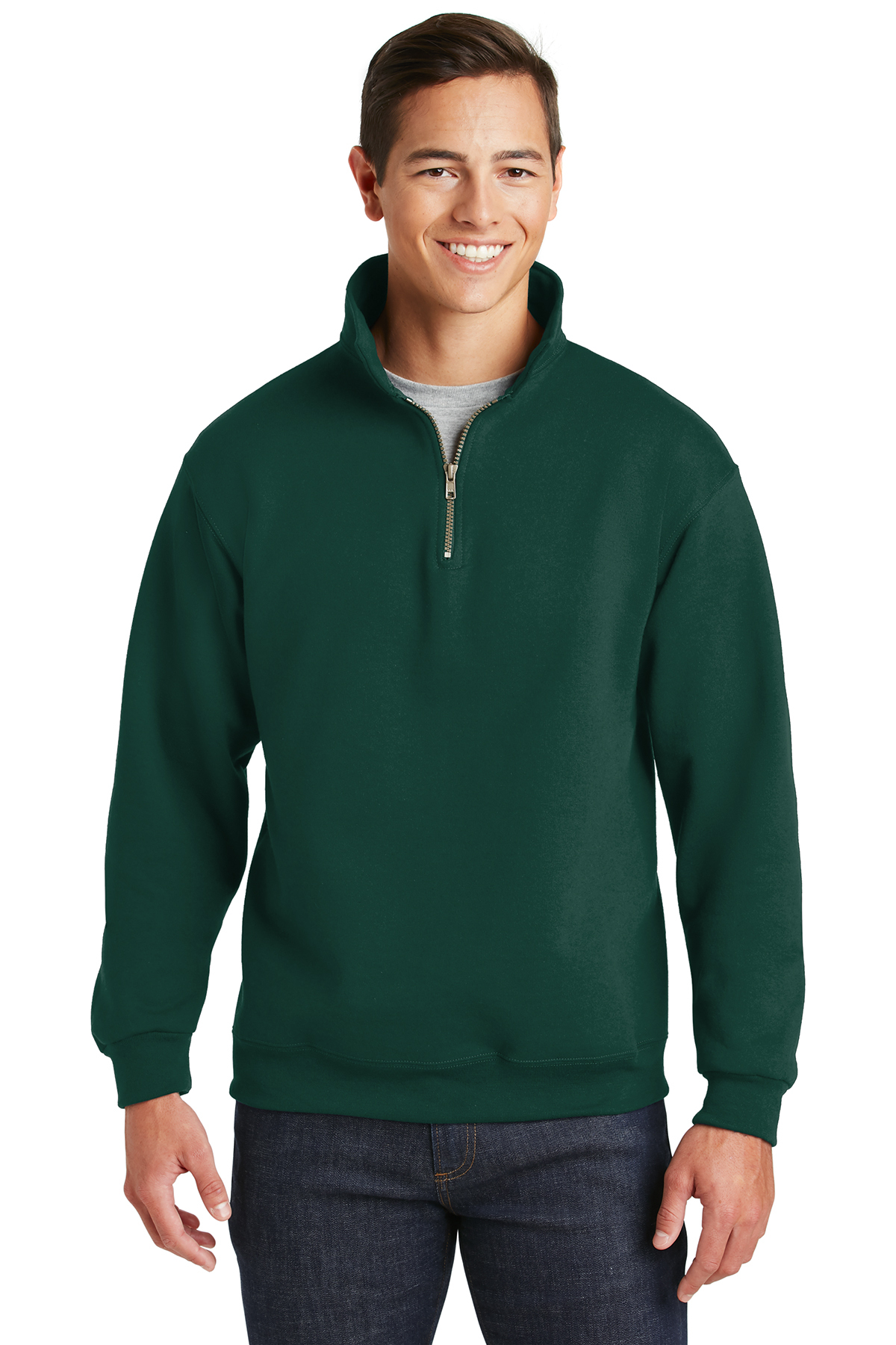 Jerzees super sweats quarter zip new arrivals