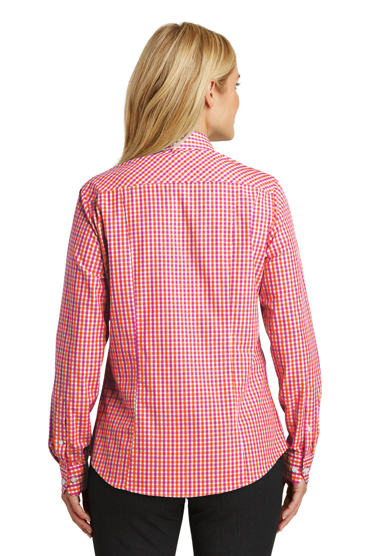 Port Authority Ladies Long Sleeve Gingham Easy Care Shirt | Product ...