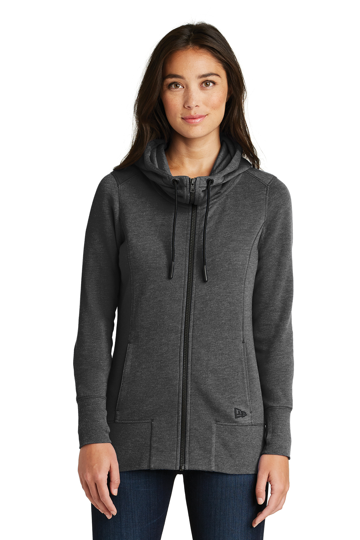 New Era ® Ladies Tri-Blend Fleece Full-Zip Hoodie | Product | SanMar