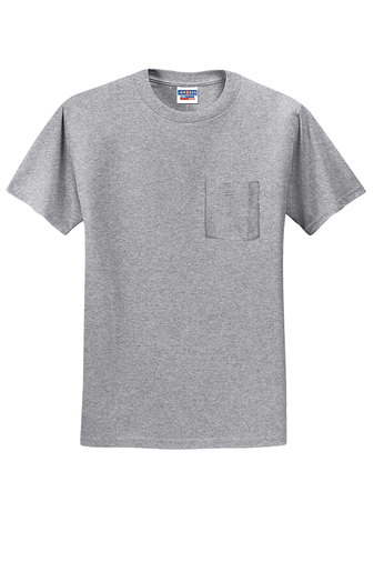 Jerzees Big Men's Pocket T-Shirt - Comfy 50/50 Cotton Blend Tee With Chest Pocket, Multiple Colors & Sizes - View #9