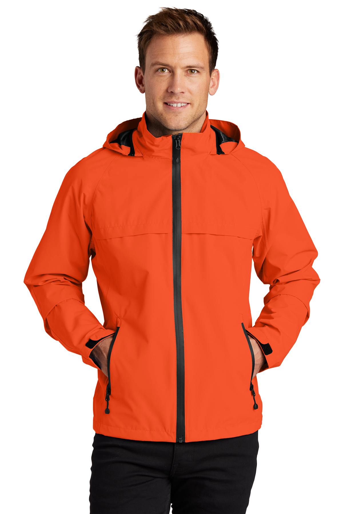 Waterproof jacket orange sale