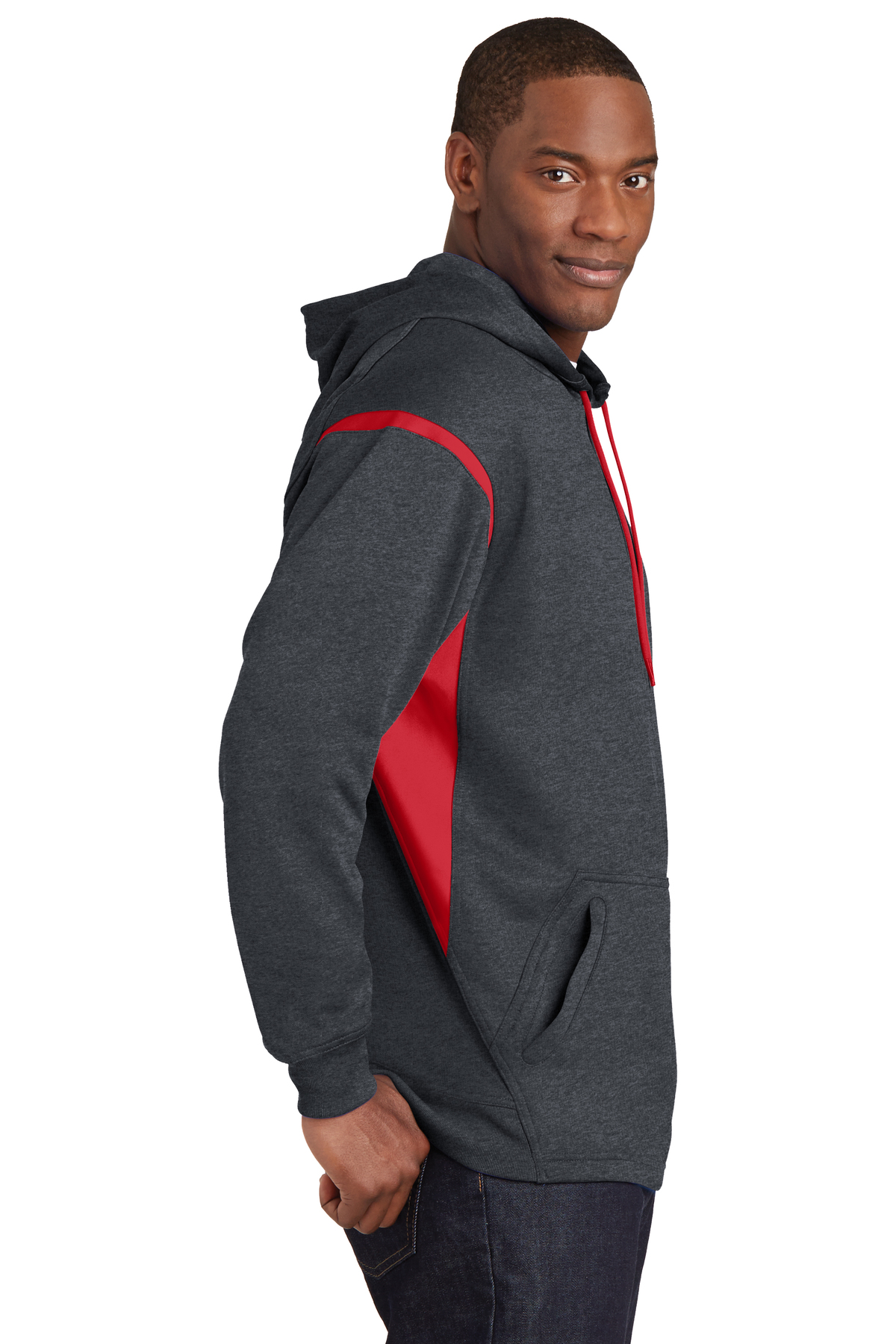 sport tek tech fleece hooded sweatshirt