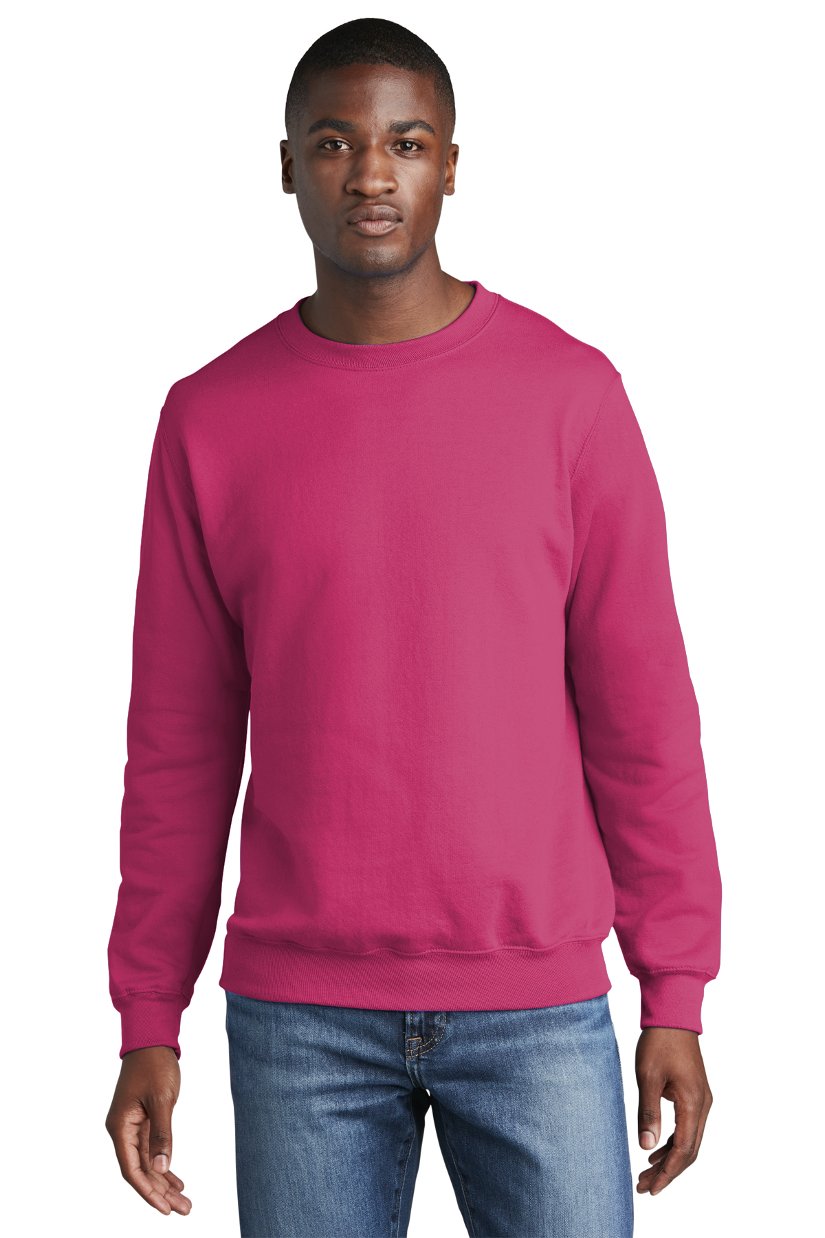 Main Crewneck Sweater - Heather Pink Heavy Fleece