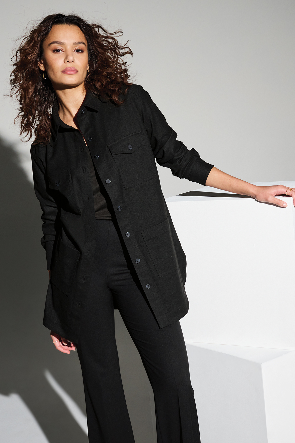 Mercer+Mettle Women's Long Sleeve Twill Overshirt | Product | SanMar