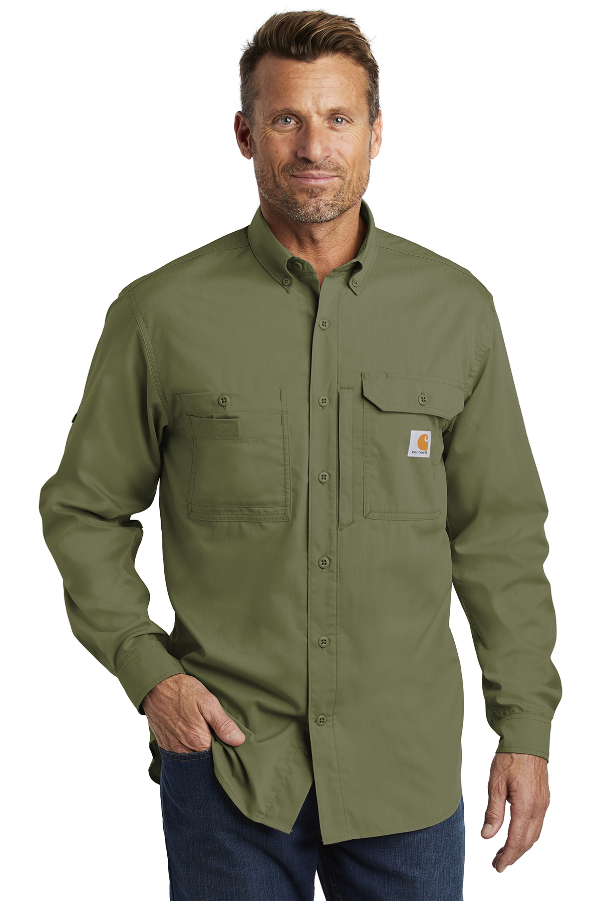 Carhartt men's force ridgefield hot sale solid short sleeve shirt