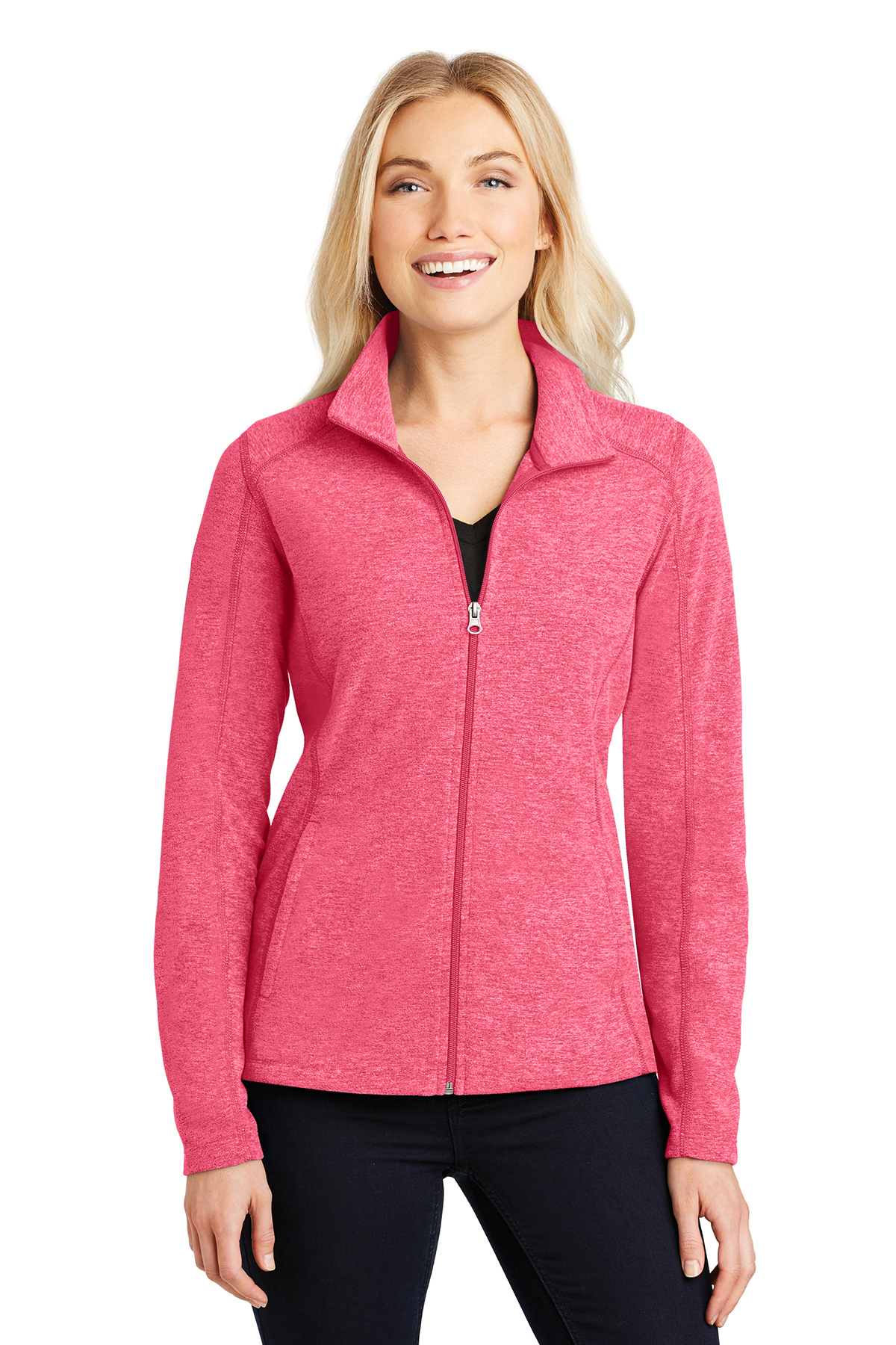 Port Authority® Ladies Heather Microfleece Full-Zip Jacket | Ladies ...