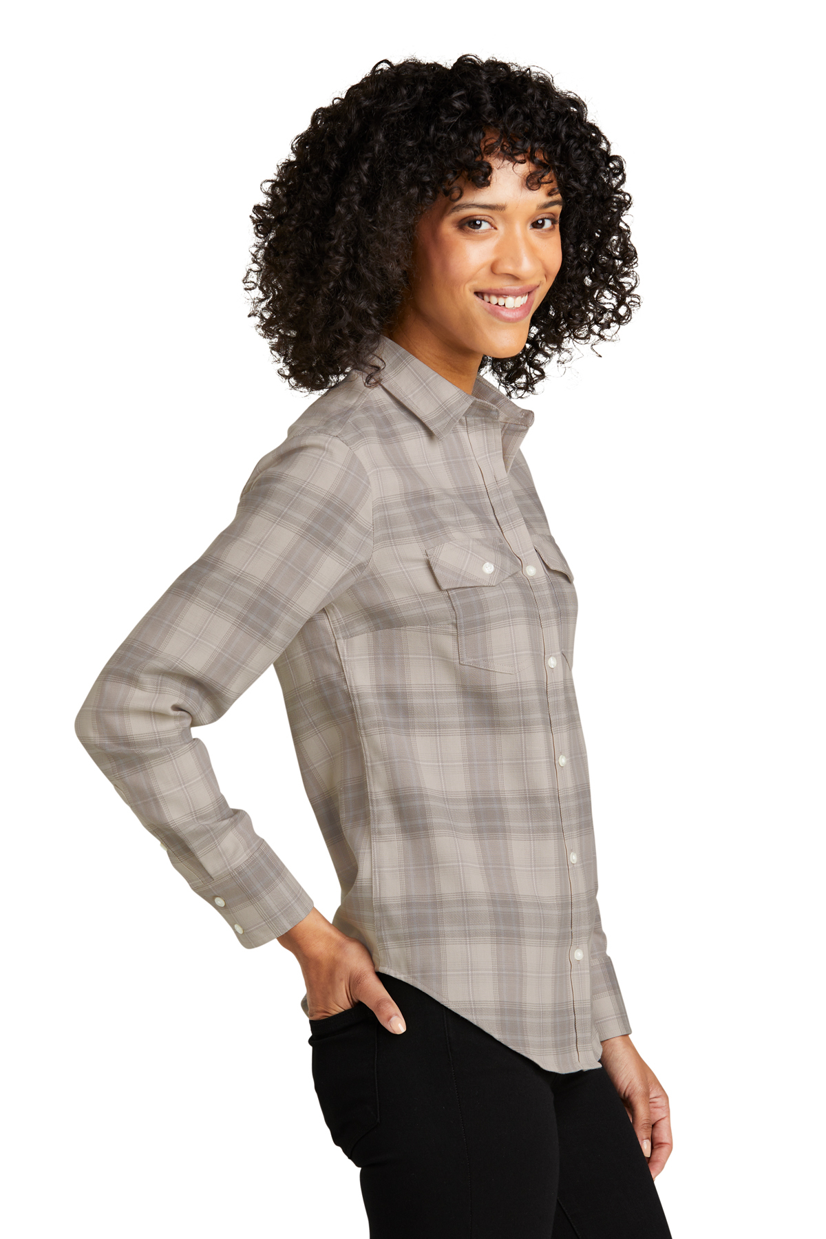 Grey checked store shirt womens