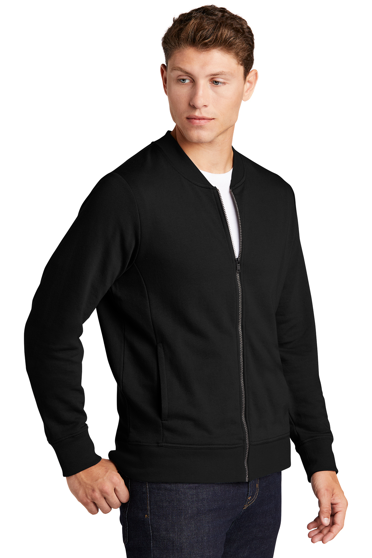 french terry bomber jacket