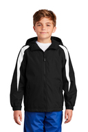 Sport-Tek<sup>&#174;</sup> Youth Fleece-Lined Colorblock Jacket