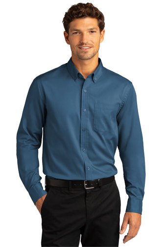 Port Authority Long Sleeve SuperPro React Twill Shirt | Product | Port ...