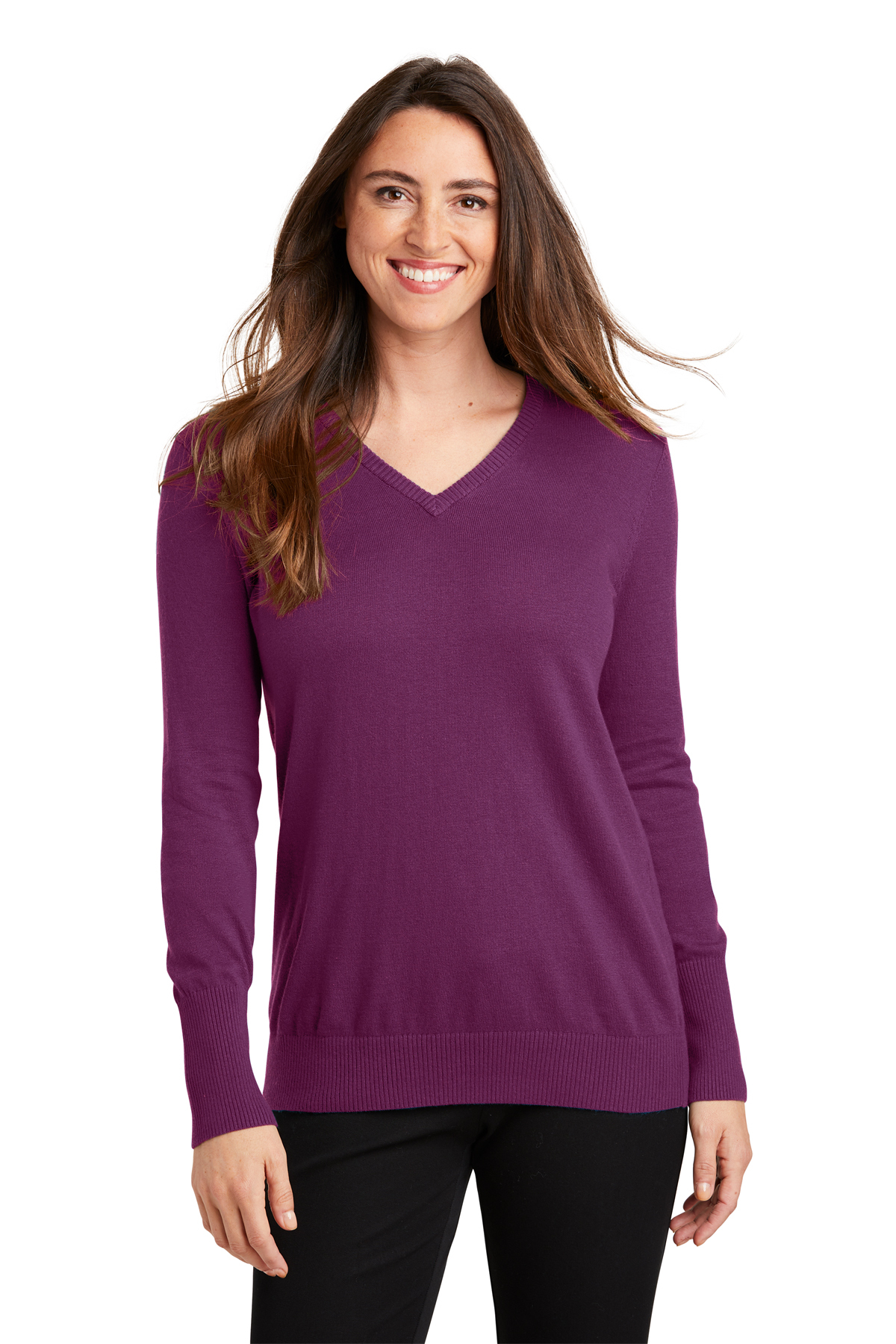 Port Authority Ladies V-Neck Sweater | Product | SanMar