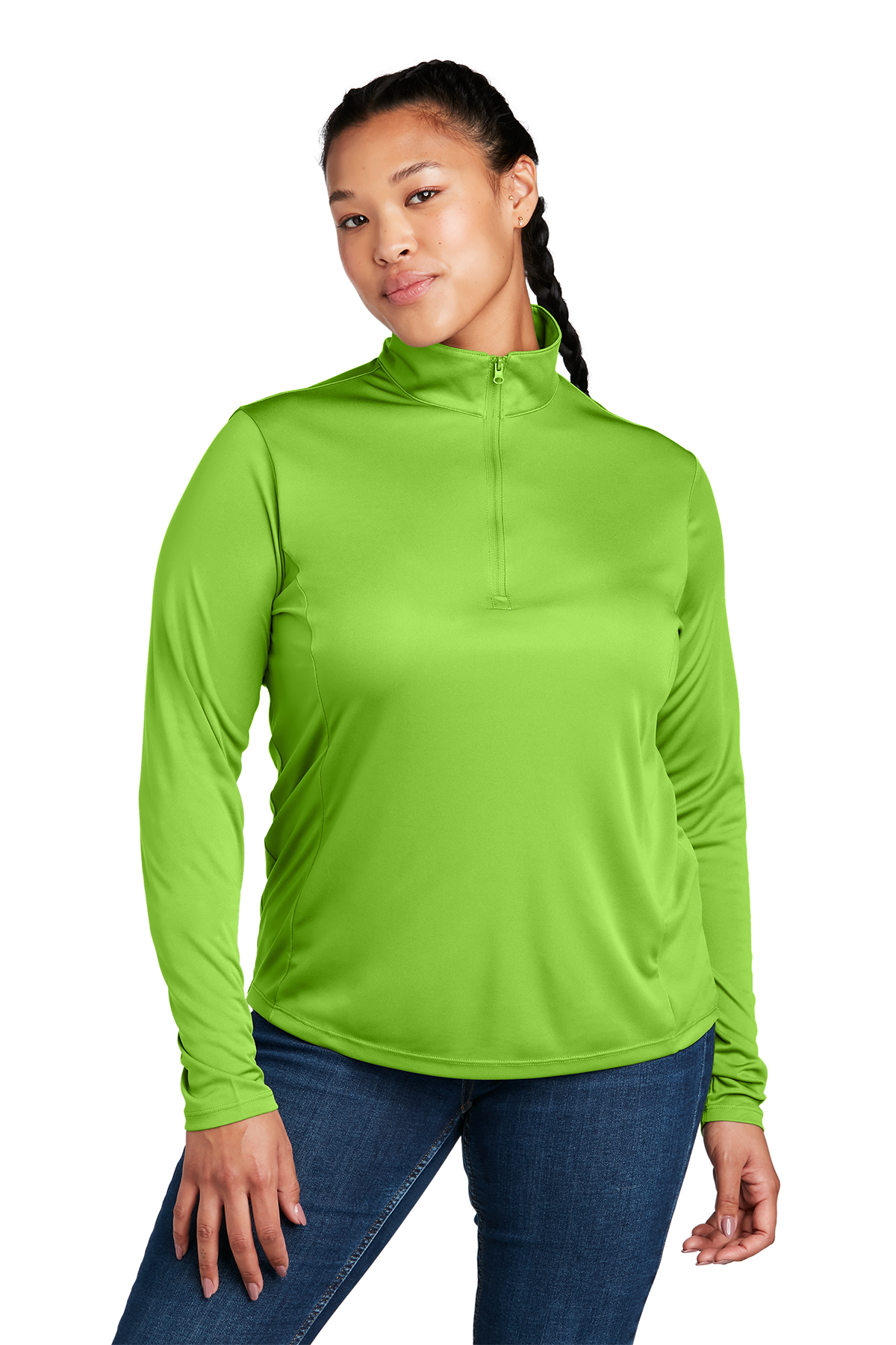 Ladies Athletic 1/4-Zip Sweatshirt in Sizes XS-4XL