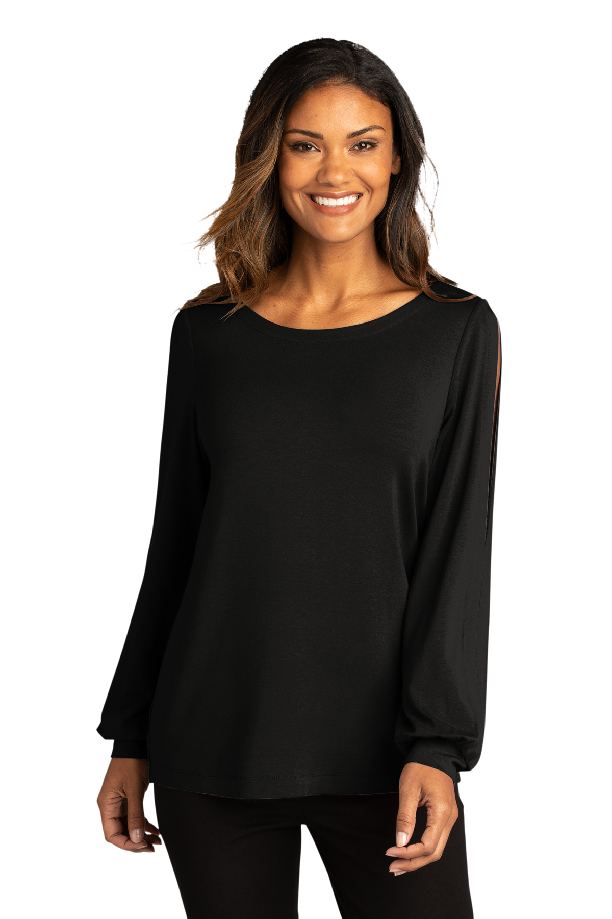 Port Authority Ladies Luxe Knit Jewel Neck Top, Product