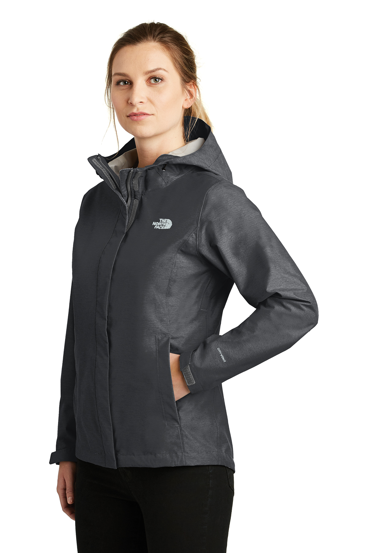 North Face Heathered Dryvent Rain Jacket | vlr.eng.br