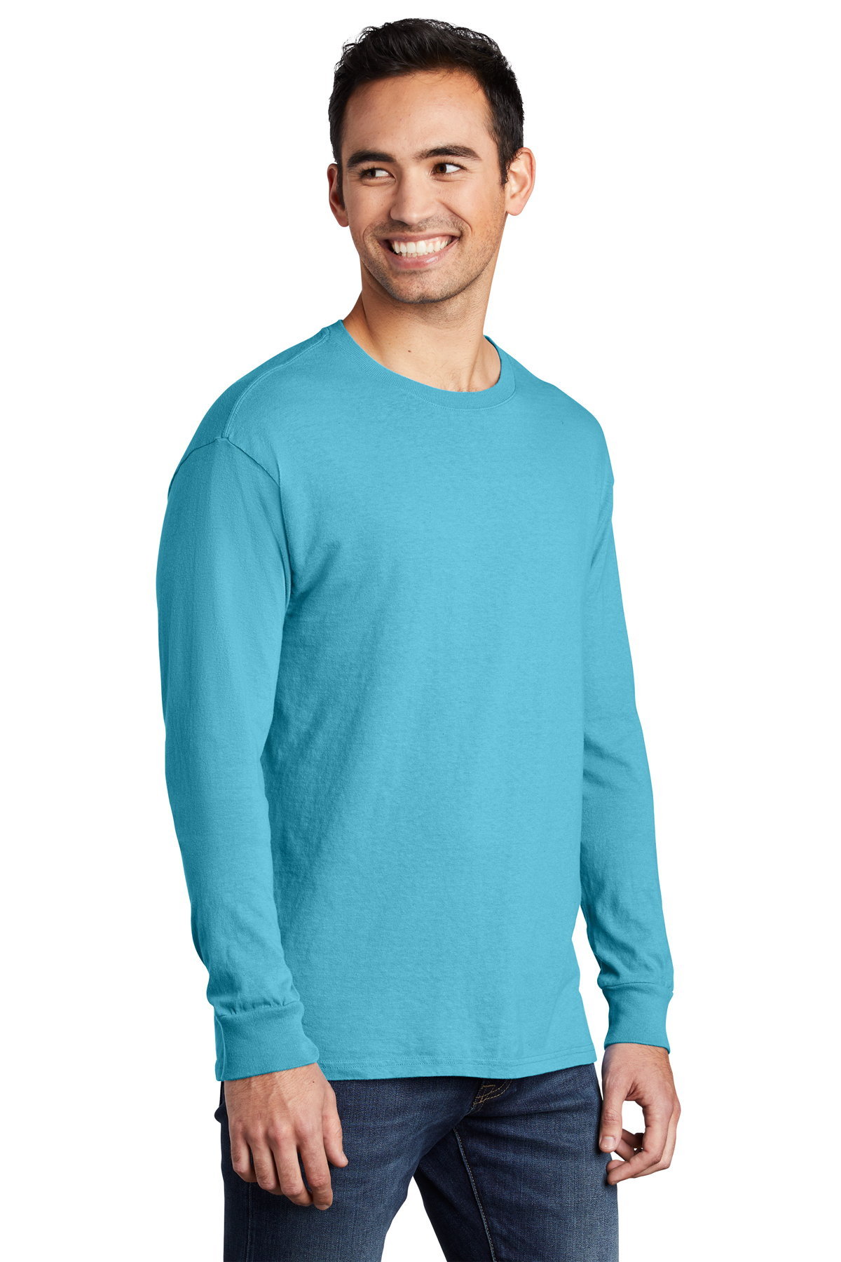 Port & Company® Beach Wash™ Garment-Dyed Long Sleeve Tee | 100% Cotton ...
