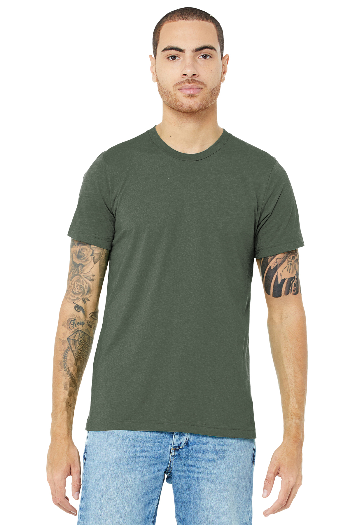 Bella canvas top heather military green