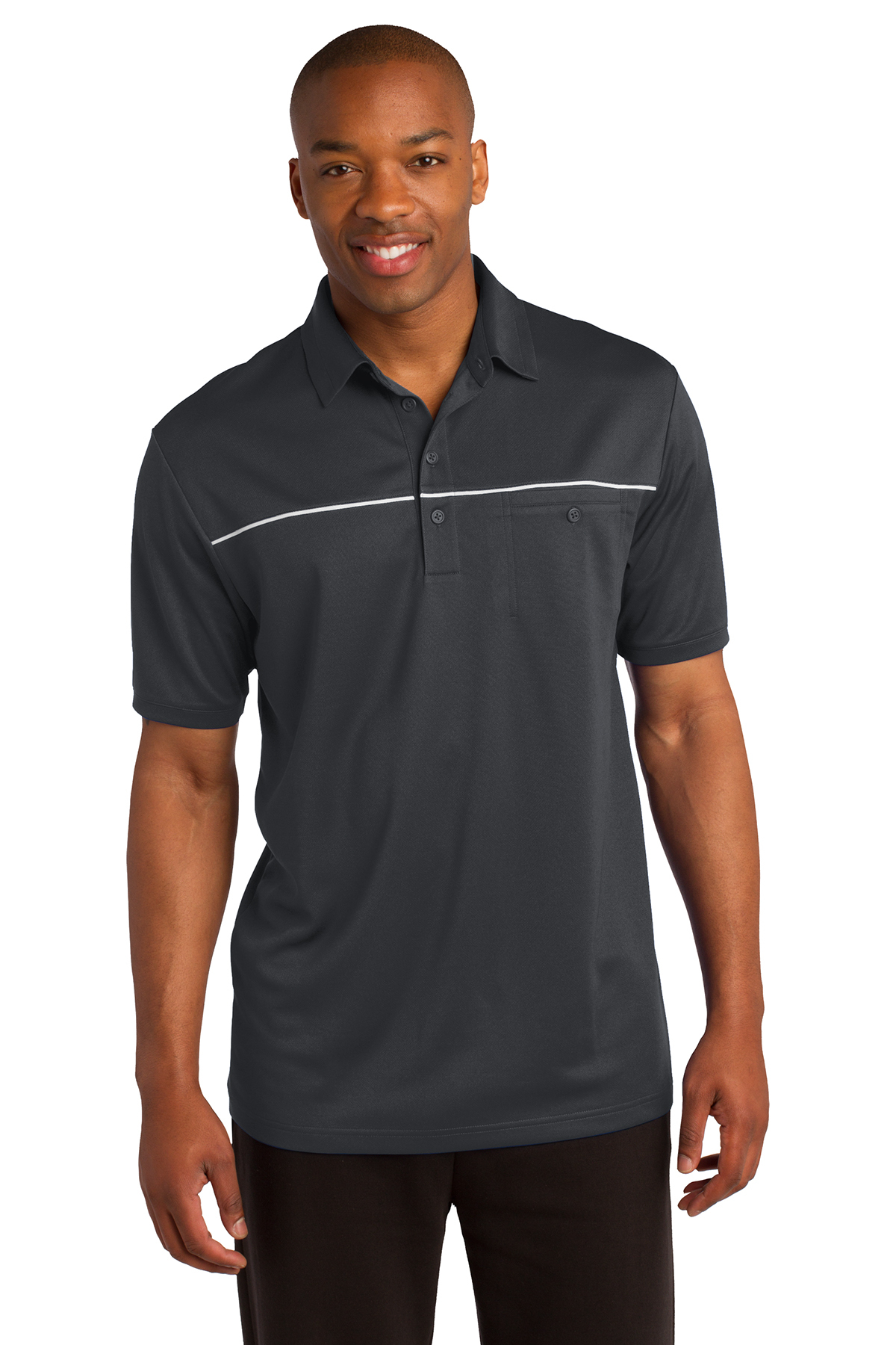 b CLOSEOUT b Sport Tek PosiCharge Micro Mesh Piped Polo Product SanMar