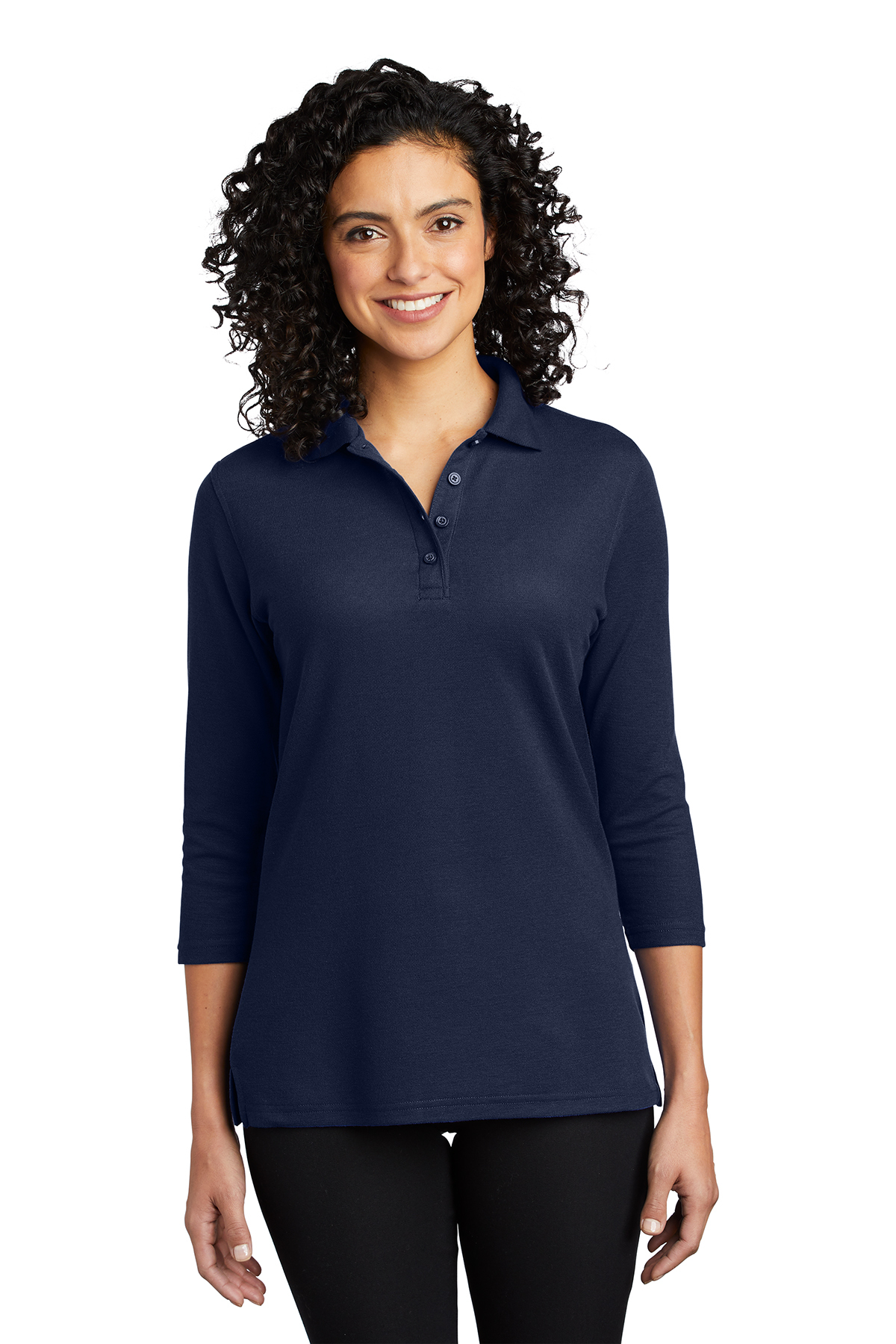 Port Authority Ladies Silk Touch™ 3/4-Sleeve Polo | Product | Company ...