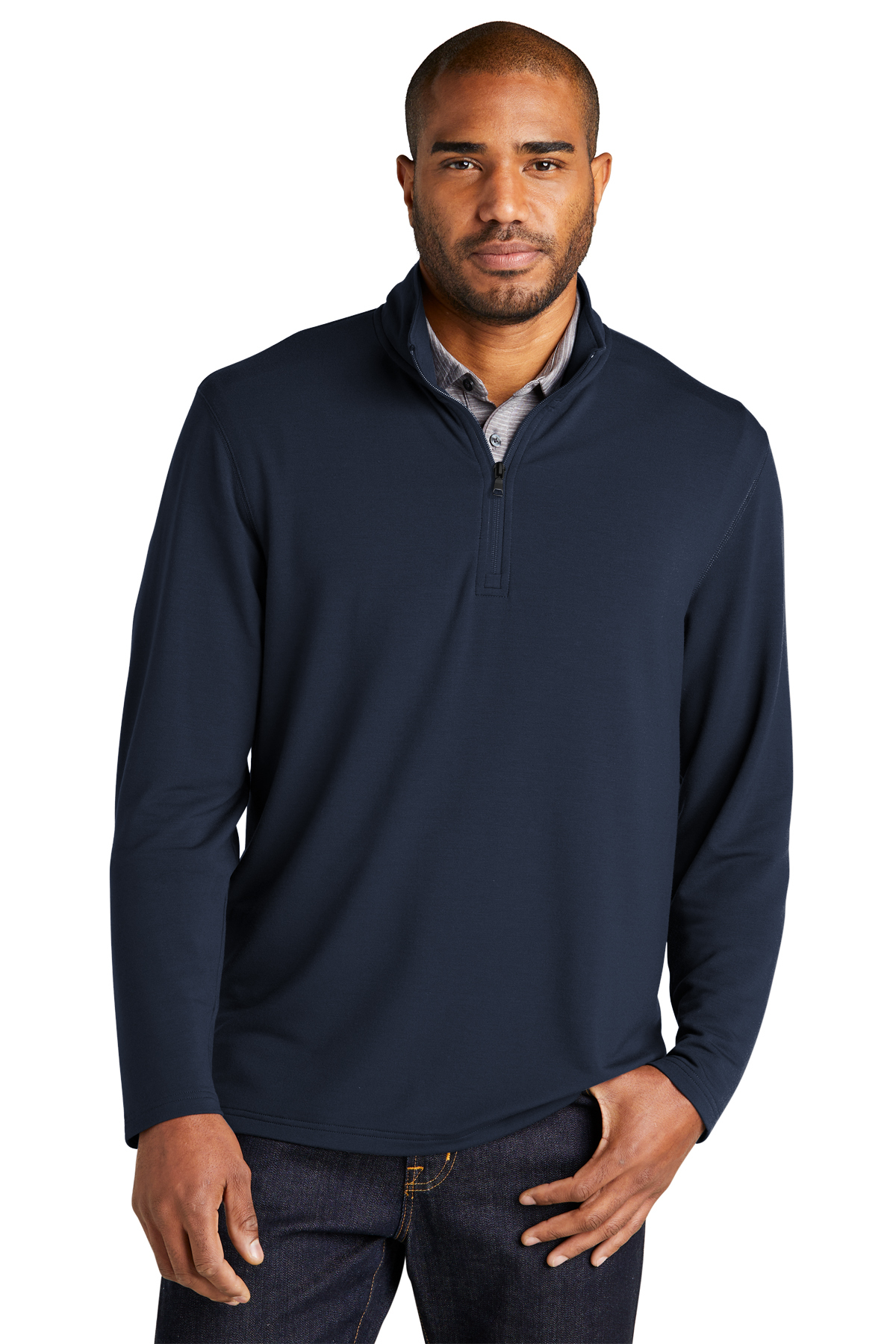 Navy blue quarter zip pullover store