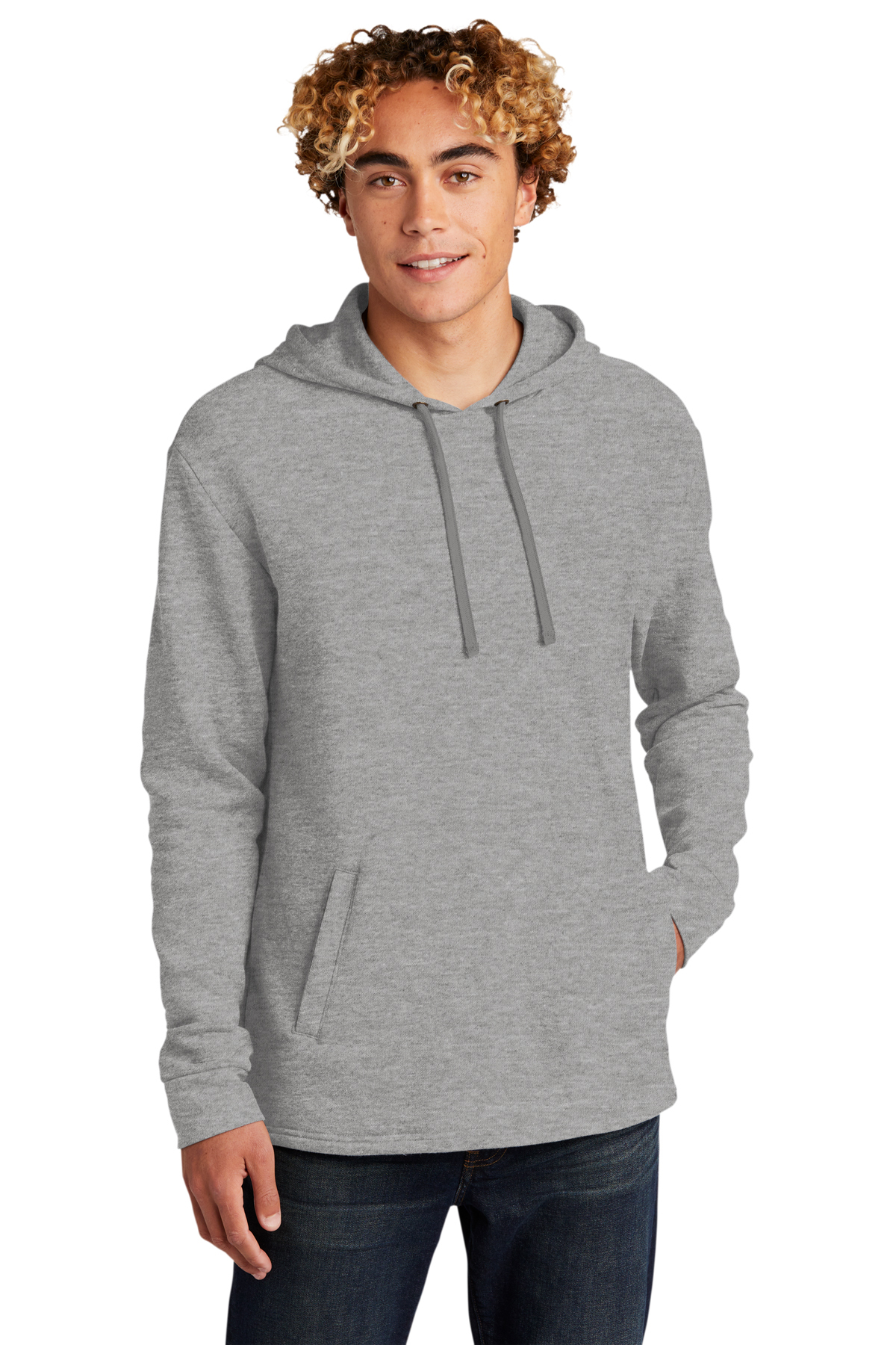 Logo Hoodie  Business Next Level Men's Heather Gray Unisex Sueded French  Terry Pullover Hoodie