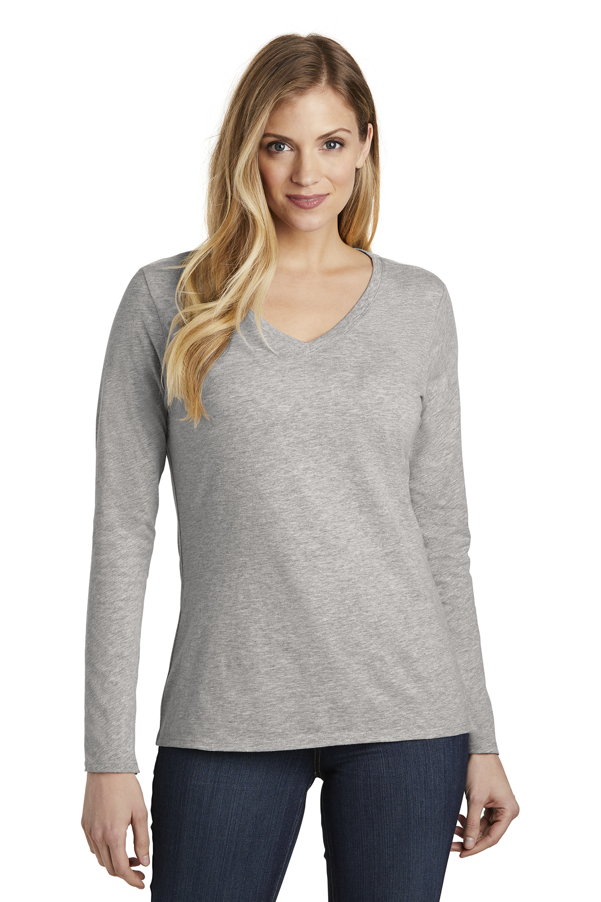 District Women’s Very Important Tee Long Sleeve V-Neck | Product | SanMar