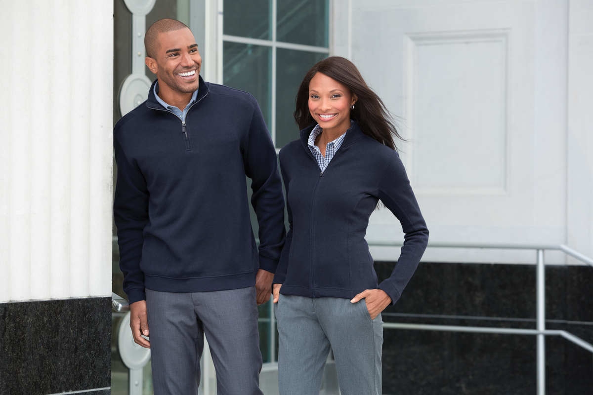 Port authority ladies vertical texture cheap full zip jacket
