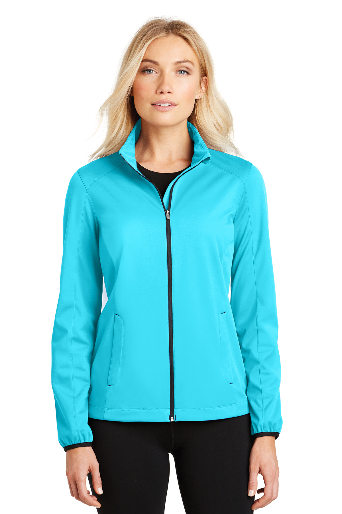 port authority ladies active hooded soft shell jacket