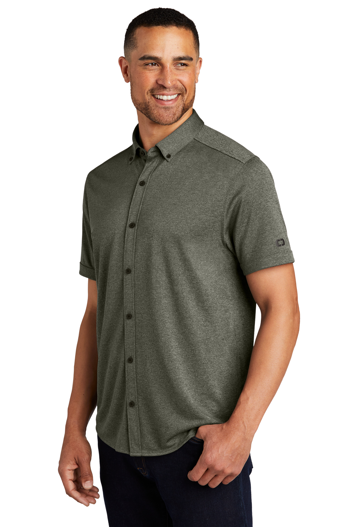 Full button down hotsell polo shirt