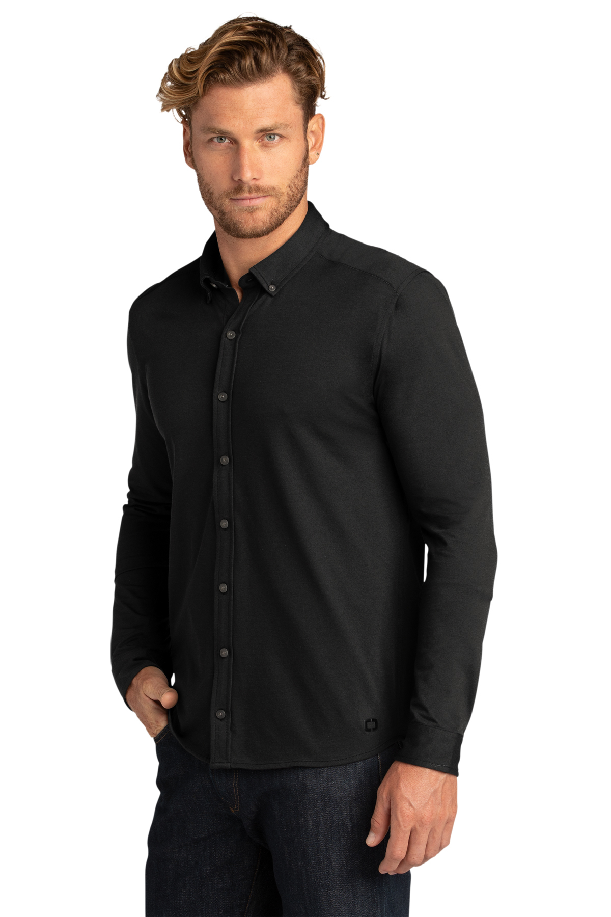 OGIO Code Stretch Long Sleeve Button-Up | Product | Company Casuals