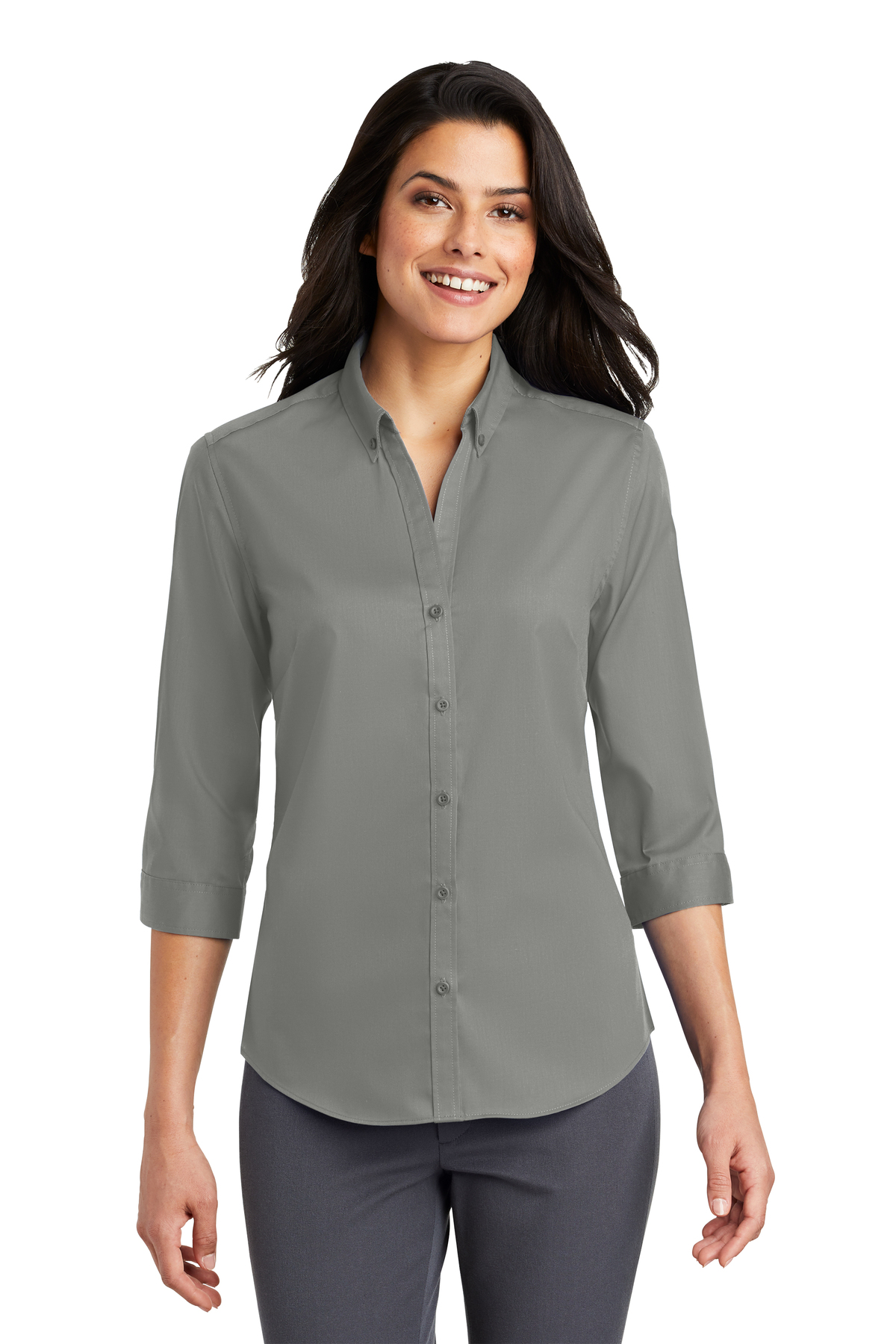 Classic Status hostess Port Authority Ladies 3/4-Sleeve SuperPro Twill Shirt | Product | Port  Authority