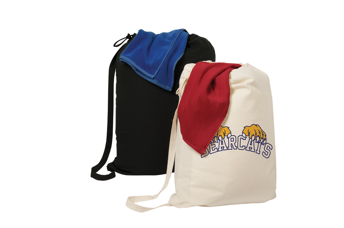 Port & Company New 100% Cotton Shoulder Strap Laundry Bag B085 