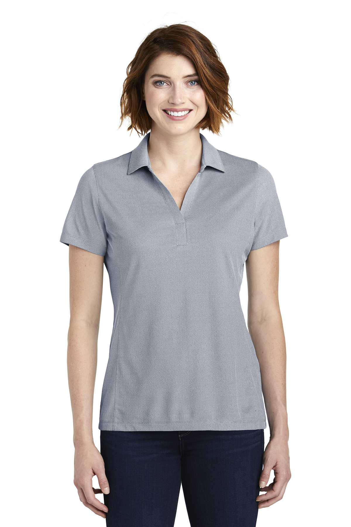 Port Authority Ladies Poly Oxford Pique Polo Product Port Authority