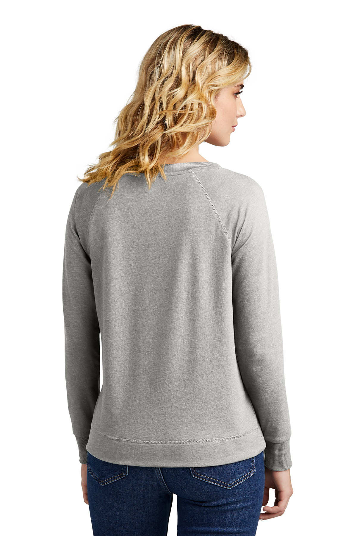 District Women’s Featherweight French Terry Long Sleeve Crewneck ...