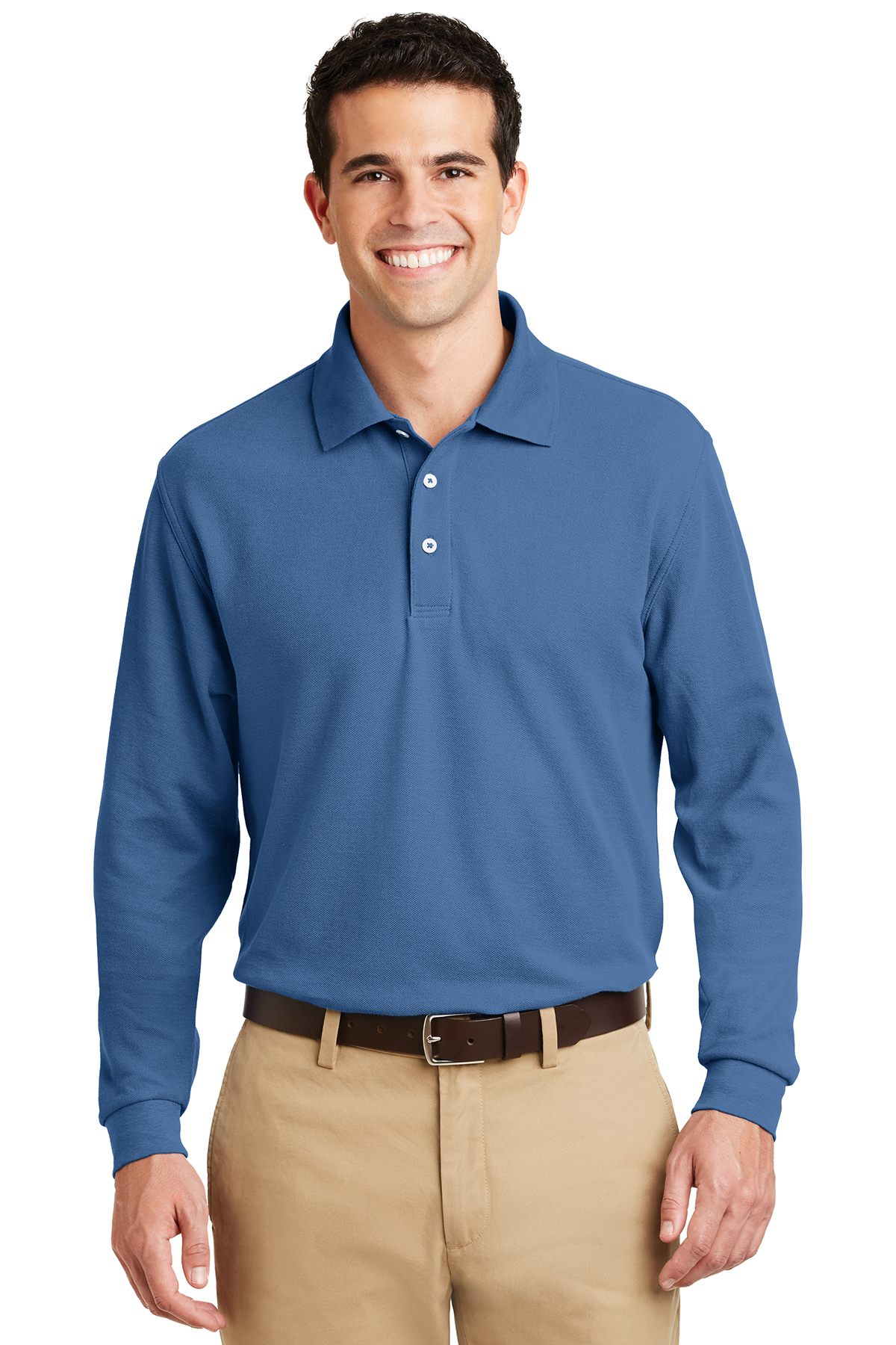 Port Authority Long Sleeve EZCotton™ Pique Polo | Product | SanMar