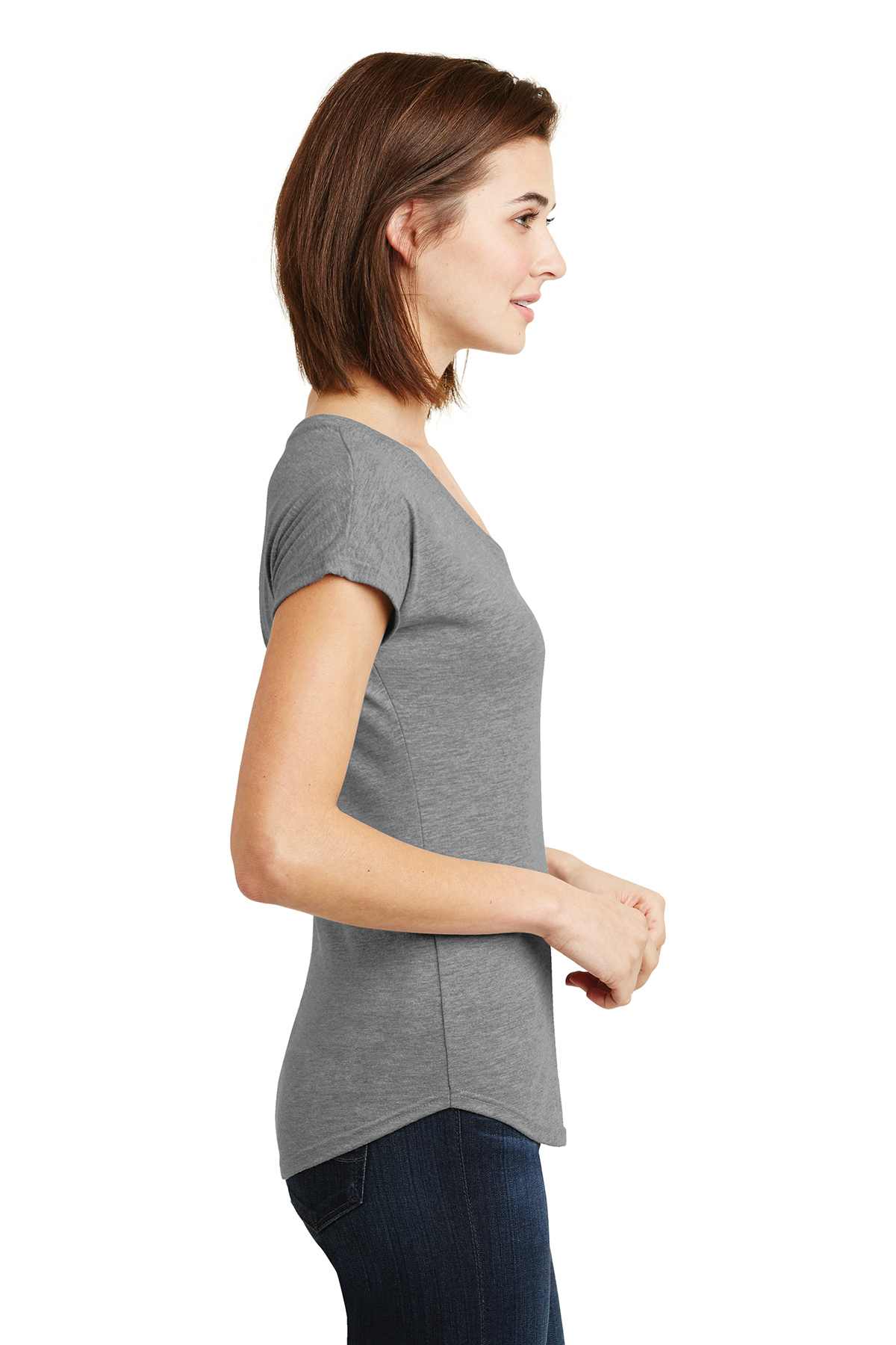Anvil Ladies Tri-Blend V-Neck Tee 