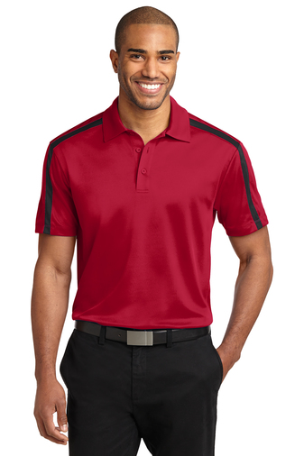 Port Authority Silk Touch™ Performance Colorblock Stripe Polo | Product ...