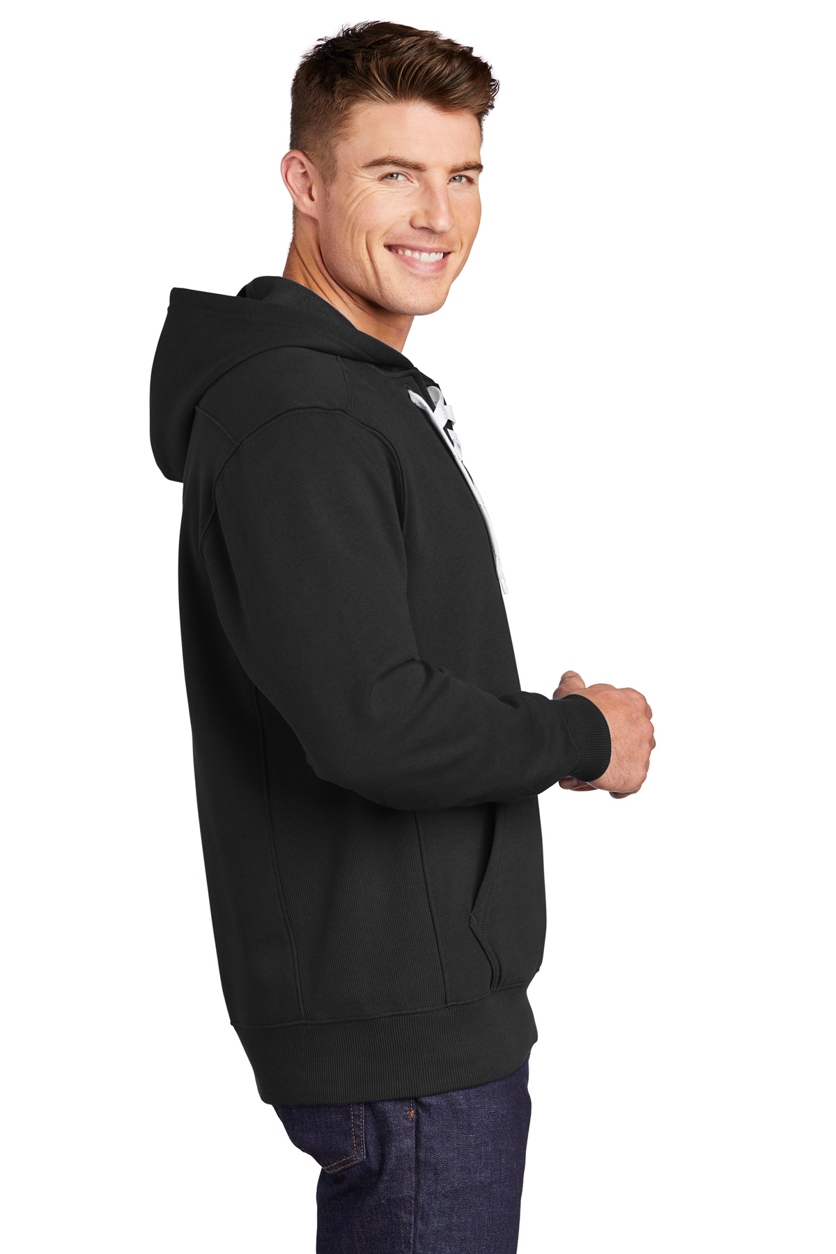 Sport-Tek<SUP>®</SUP> Lace Up Pullover Hooded Sweatshirt | Product 