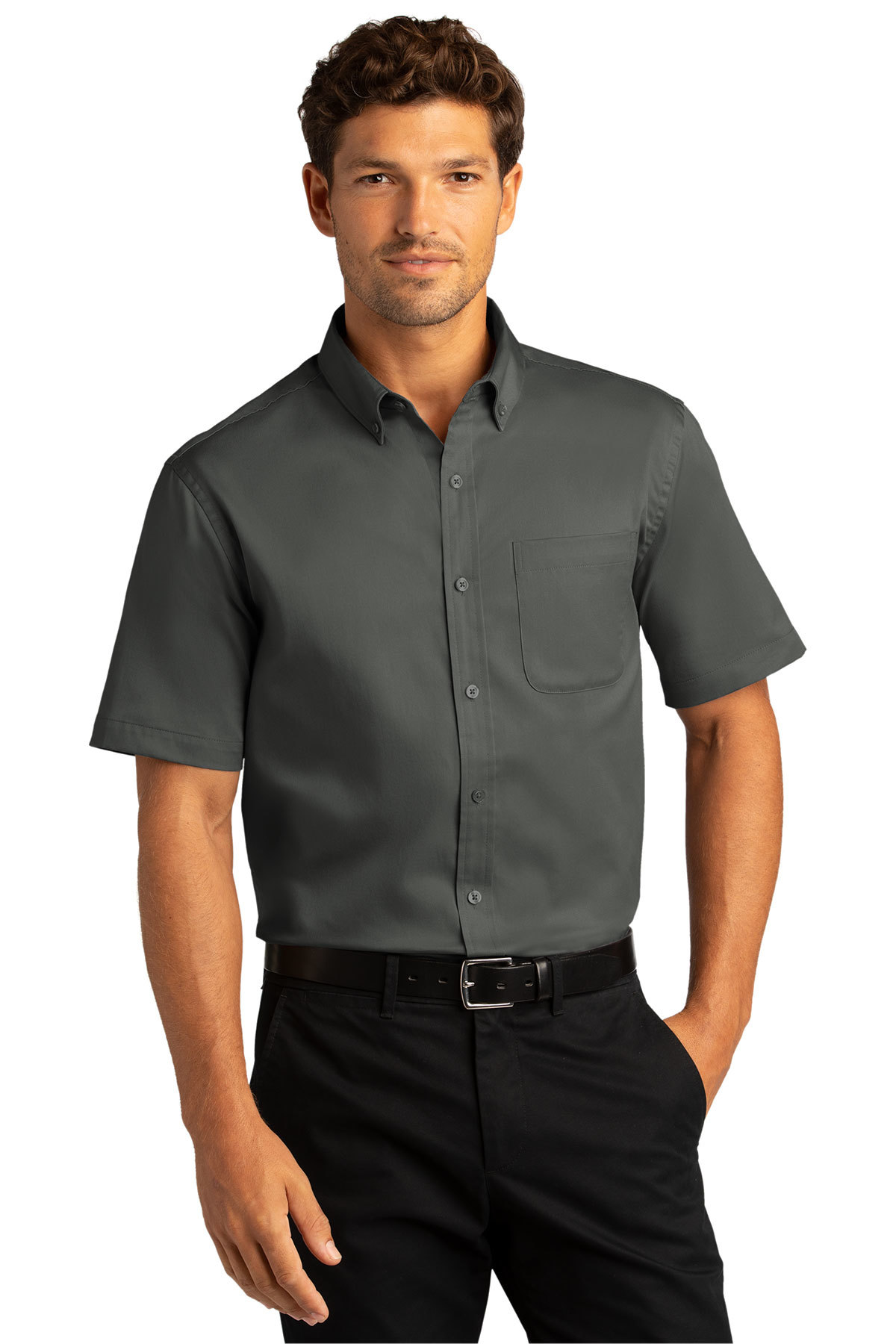 Port Authority Short Sleeve SuperPro ReactTwill Shirt | Product | SanMar