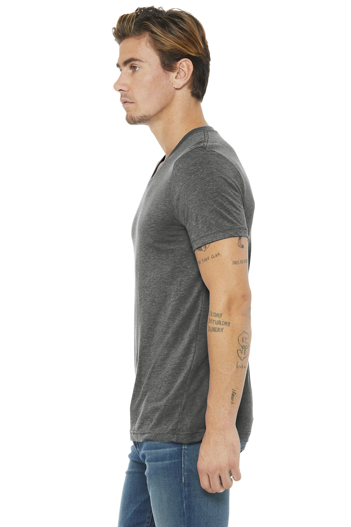 BELLA+CANVAS Unisex Triblend Short Sleeve V-Neck Tee | Product | SanMar