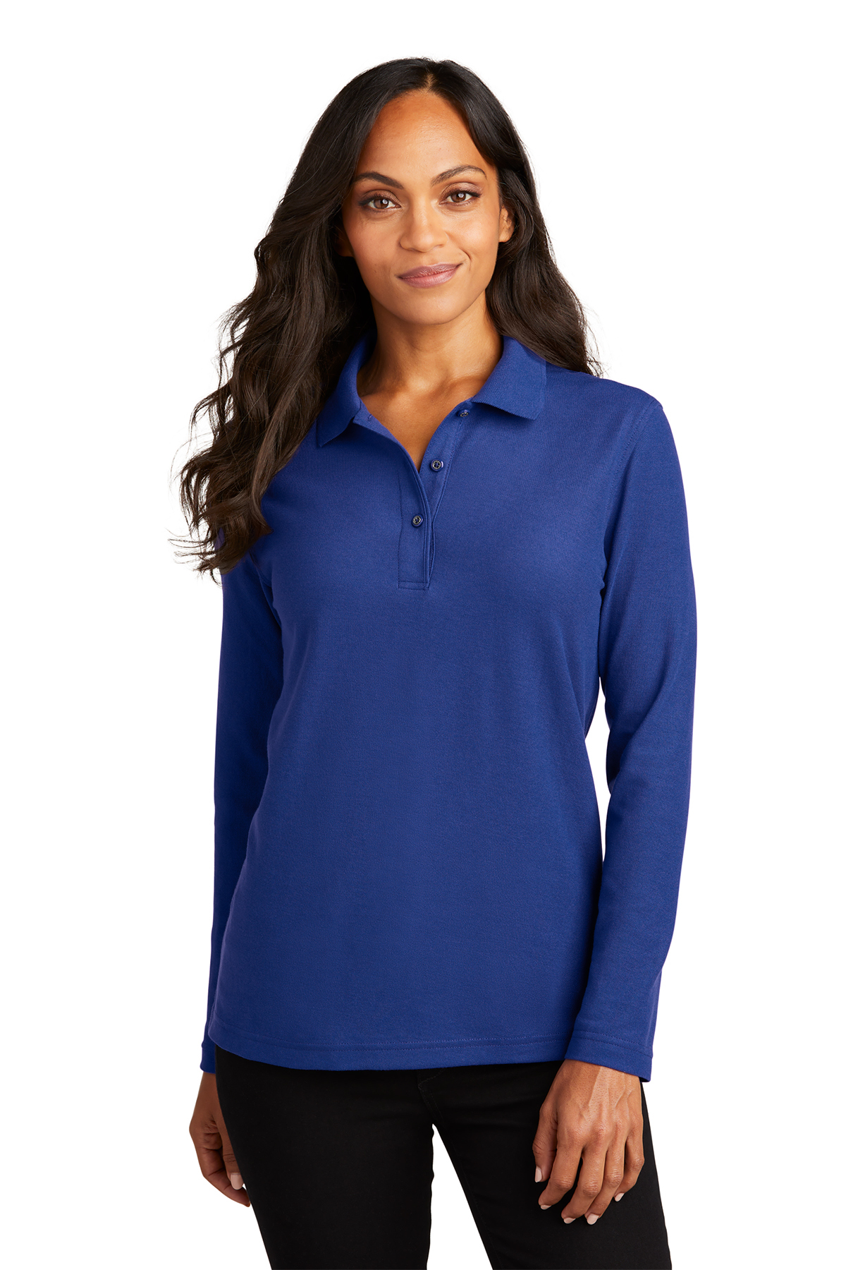 Port Authority Ladies Silk Touch™ Long Sleeve Polo