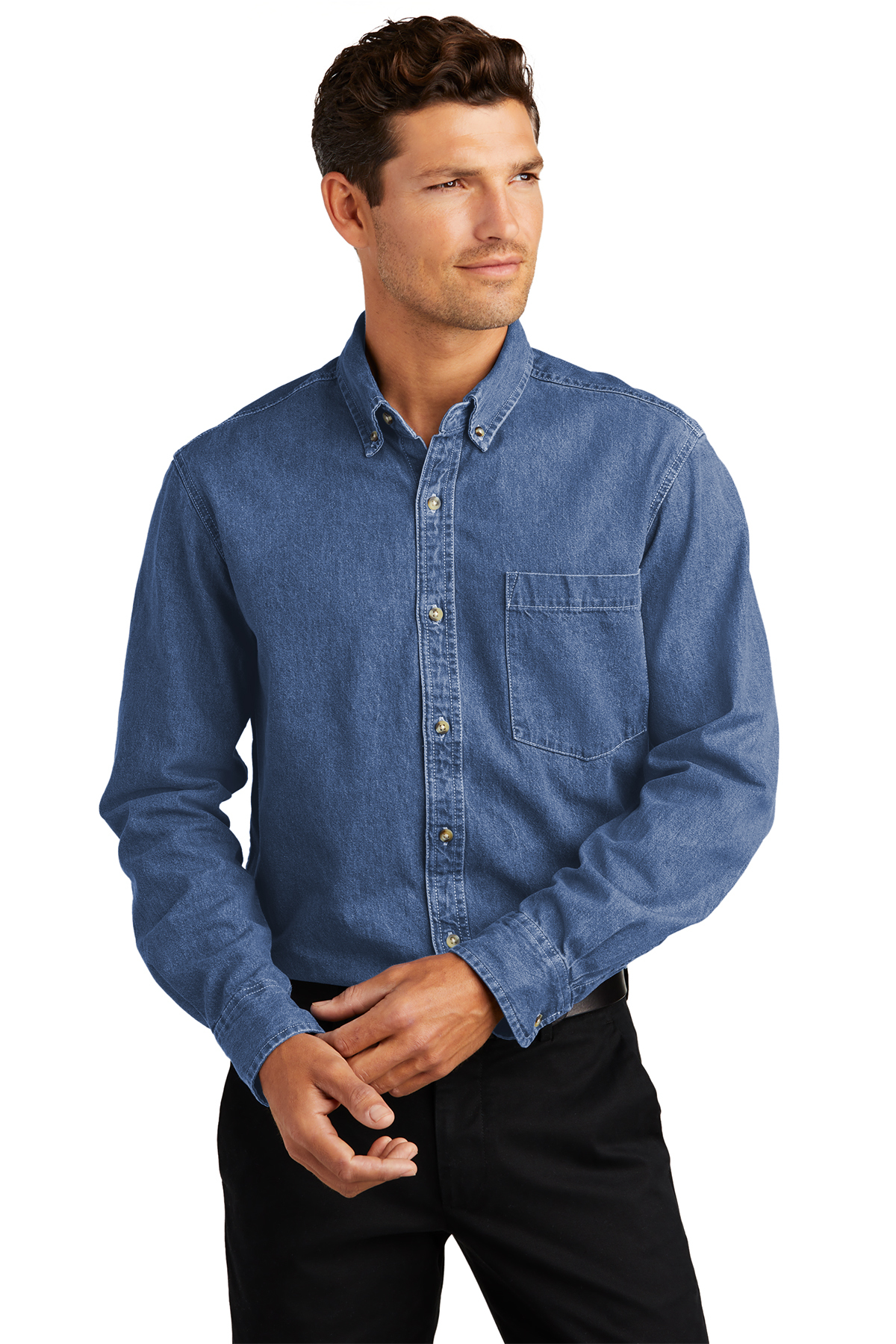 Lee Men Dark Blue Slim Fit Shirt