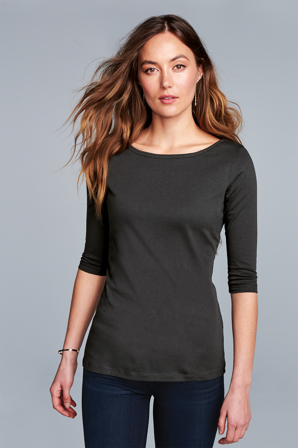 District Women's Perfect Weight 3/4-Sleeve Tee, Product