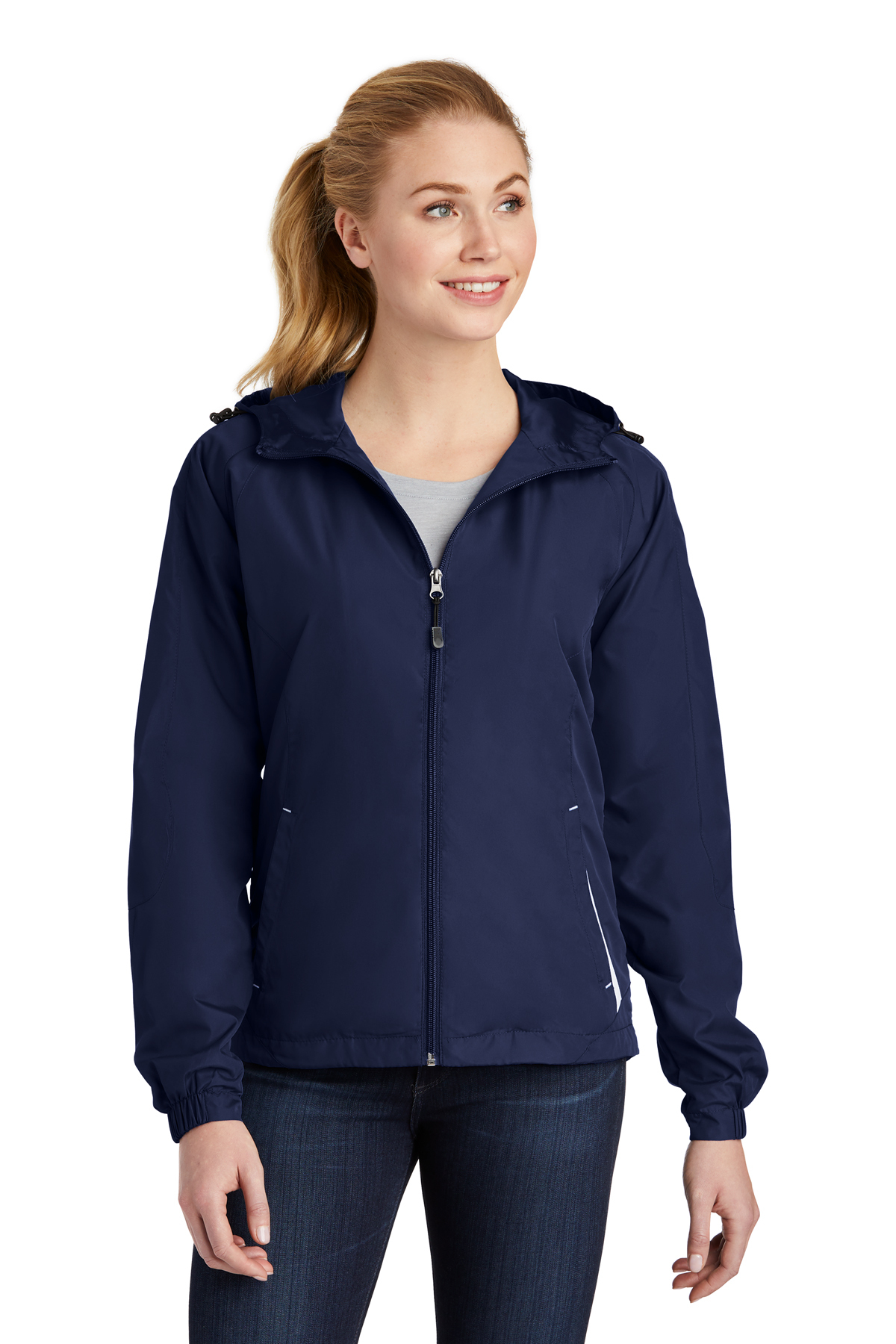 Sport-Tek Ladies Colorblock Hooded Raglan Jacket | Product | Sport-Tek