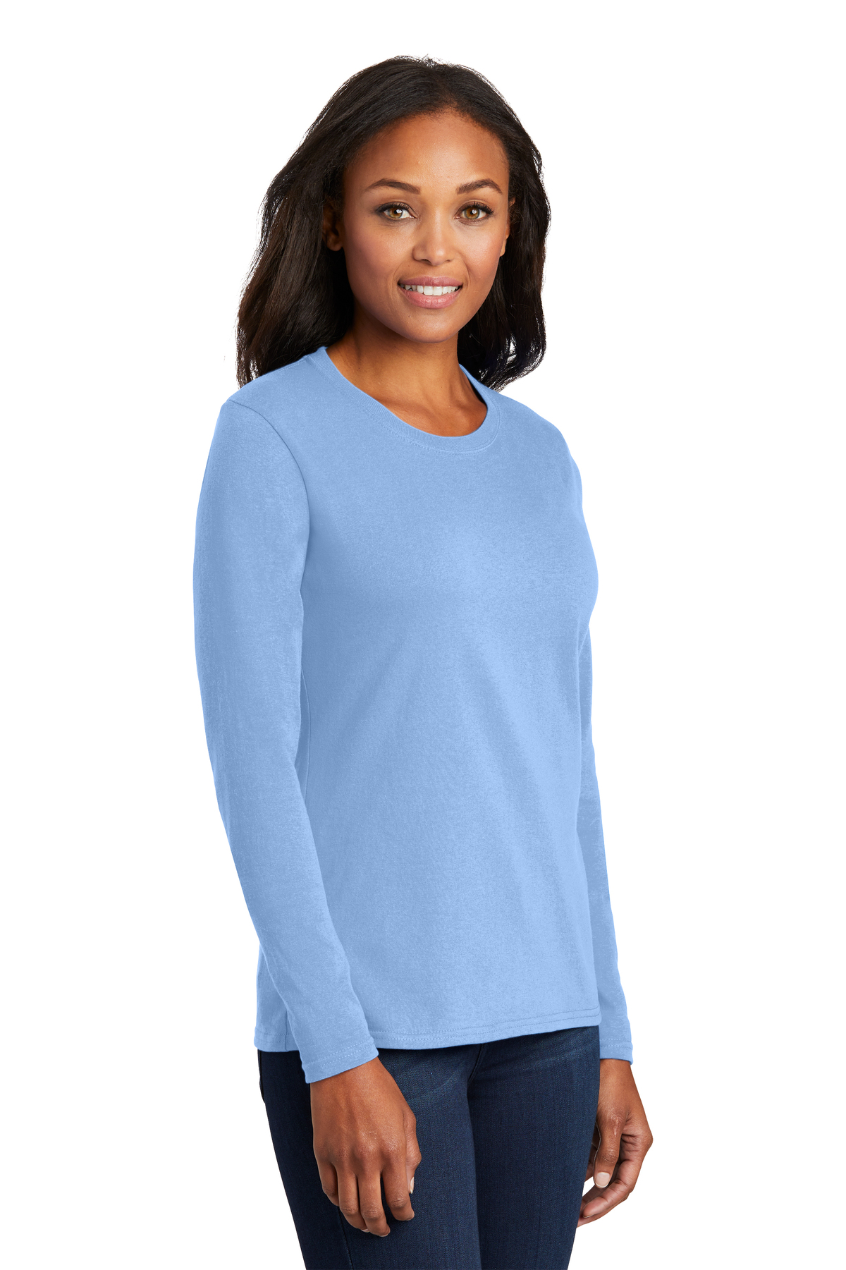 Port & Company Ladies Long Sleeve Core Cotton Tee, Product